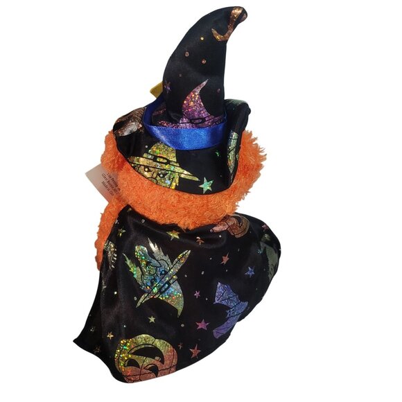 The Petting Zoo Teddy Bear Halloween Wizard Cape Hat Orange Black Plush Vintage - Picture 2 of 5